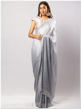 Grey Santoon Saree with Blouse Piece.