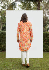 DIAMOND PRINTED MIRROR KURTA SET WITH PRINTED MIRROR BUNDI sasyafashion