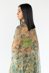 Halter Cape Bralet in Green Colour sasyafashion