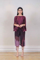 Designer wine colour co-ord sasyafashion