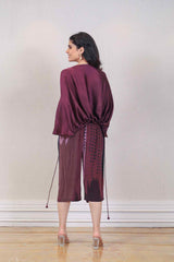 Designer wine colour co-ord sasyafashion