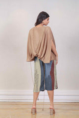 Designer light brown colour co-ord sasyafashion