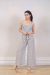 Designer White colour jumpsuit sasyafashion