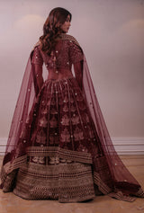 Designer Indian Red Lehenga sasyafashion