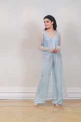 Designer Blue colour jumpsuit sasyafashion