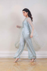 Designer Blue colour jumpsuit sasyafashion