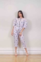 Designer Lilac colour jumpsuit sasyafashion