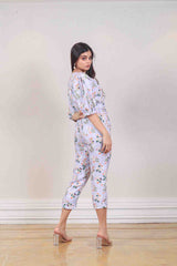 Designer Lilac colour jumpsuit sasyafashion
