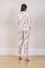 Designer White colour Blazer set sasyafashion