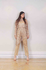 Designer Beige colour co-ord sasyafashion