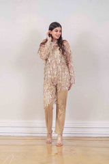 Designer Beige colour co-ord sasyafashion