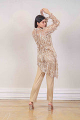 Designer Beige colour co-ord sasyafashion