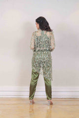 Designer Green colour co-ord sasyafashion