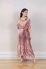 Designer Pink party wear gown sasyafashion