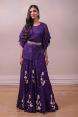 Designer Georgette Embroidered Sharara Set sasyafashion