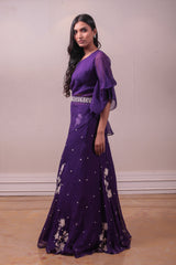 Designer Georgette Embroidered Sharara Set sasyafashion