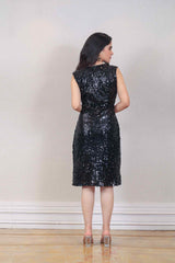 Designer Black colour Dress sasyafashion