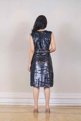 Designer Navy blue colour Dress sasyafashion