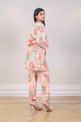 Designer Peach colour co-ord sasyafashion