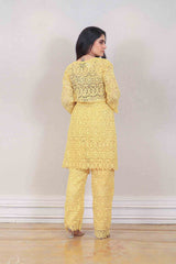 Designer Yellow colour co-ord sasyafashion