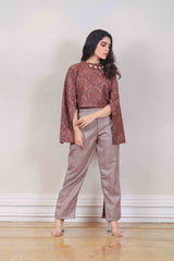 Designer Rust and light brown colour Co-ord sasyafashion