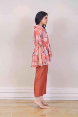 Designer Saffron colour Top sasyafashion
