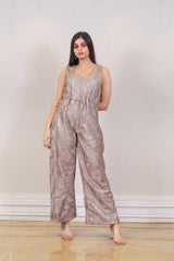 Designer Golden colour jumpsuit sasyafashion