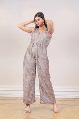 Designer Golden colour jumpsuit sasyafashion