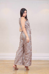 Designer Golden colour jumpsuit sasyafashion