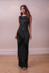 Designer Black Mesmerising Gown sasyafashion