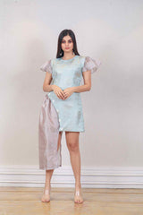 Designer Blue colour Dress sasyafashion