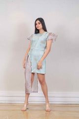 Designer Blue colour Dress sasyafashion