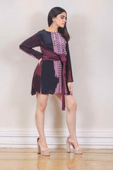 Designer Wine colour Dress sasyafashion