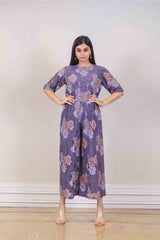 Designer Purple colour jumpsuit sasyafashion