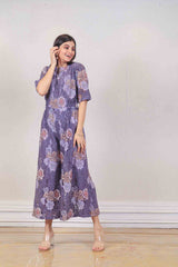 Designer Purple colour jumpsuit sasyafashion
