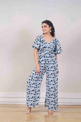 Designer White colour jumpsuit sasyafashion
