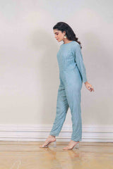 Designer Blue colour jumpsuit sasyafashion