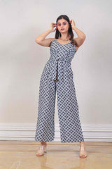 Designer White colour jumpsuit sasyafashion
