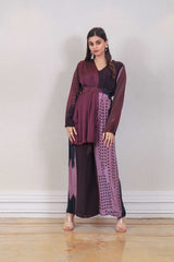 Designer Wine colour Jumpsuit sasyafashion