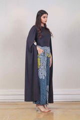 Designer Black and Gray colour Jumpsuit sasyafashion