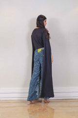 Designer Black and Gray colour Jumpsuit sasyafashion