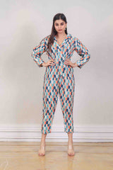 Designer Multicolour colour jumpsuit sasyafashion