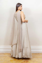 Designer grey colour Skirt top sasyafashion