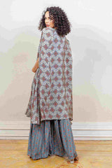Designer Gray colour Co-ord with Jacket sasyafashion