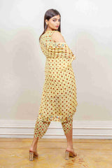 Designer Yellow colour Co-ord with Jacket sasyafashion