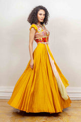 Designer Yellow Colour Gown sasyafashion