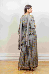Designer Indowestern In Grey Colour Dress sasyafashion