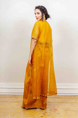 Designer yellow colour Co-ord with Jacket sasyafashion