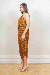 Designer Yellow colour Dress sasyafashion