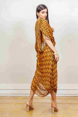 Designer Yellow colour Dress sasyafashion
